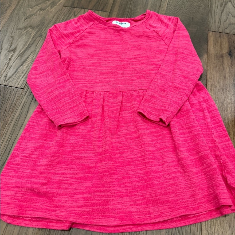 Old Navy Girls S 6/7 Pink Long Sleeve Dress